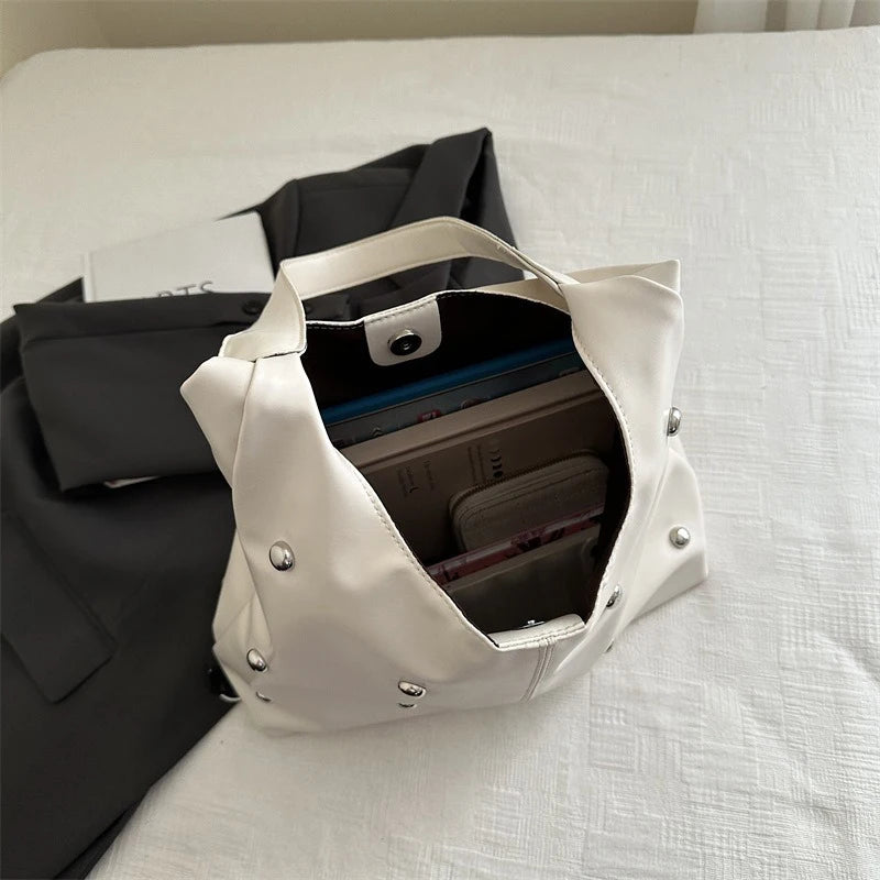 High-quality Large-capacity Bag for Women New 2025 College Student Single-shoulder Bag Classes Niche Design Commuting Tote Bag