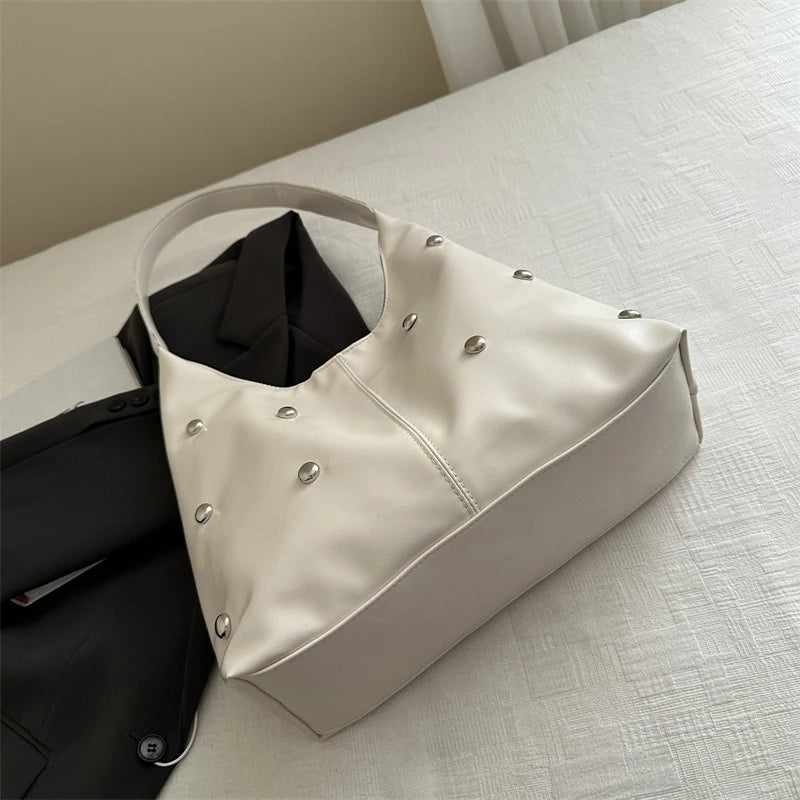 High-quality Large-capacity Bag for Women New 2025 College Student Single-shoulder Bag Classes Niche Design Commuting Tote Bag