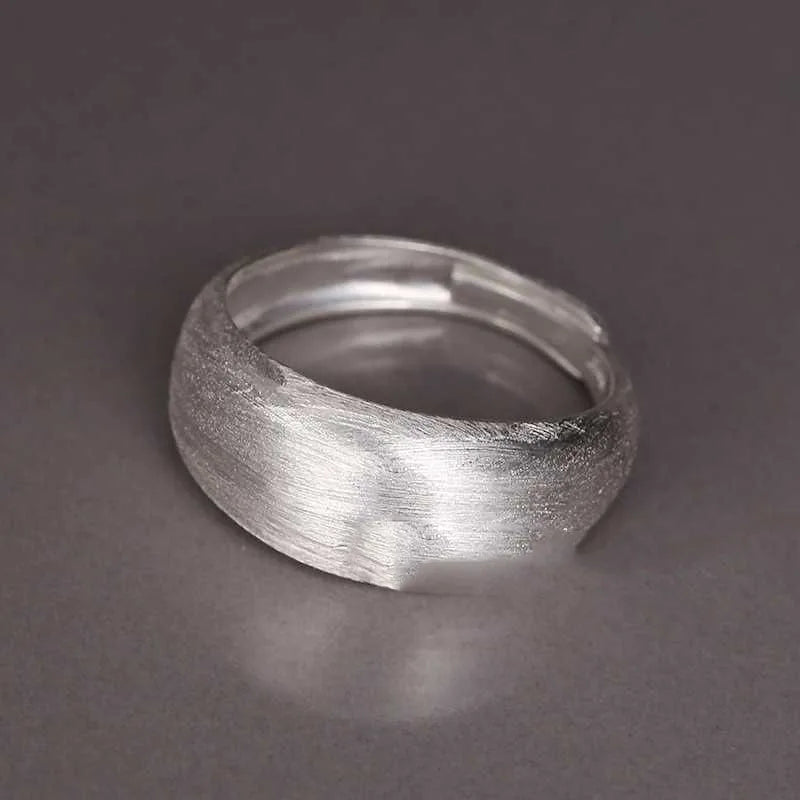 925 Sterling Silver Rings For Women Men Fine Jewelry Finger Adjustable Open Oval Shinning Ring For Party Birthday Gift