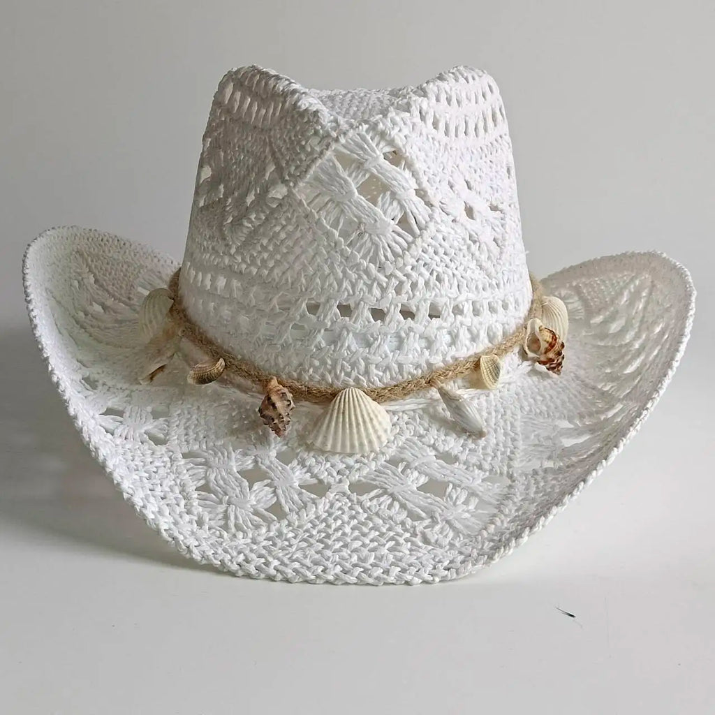 Cappello Di Paglia Con Conchiglie