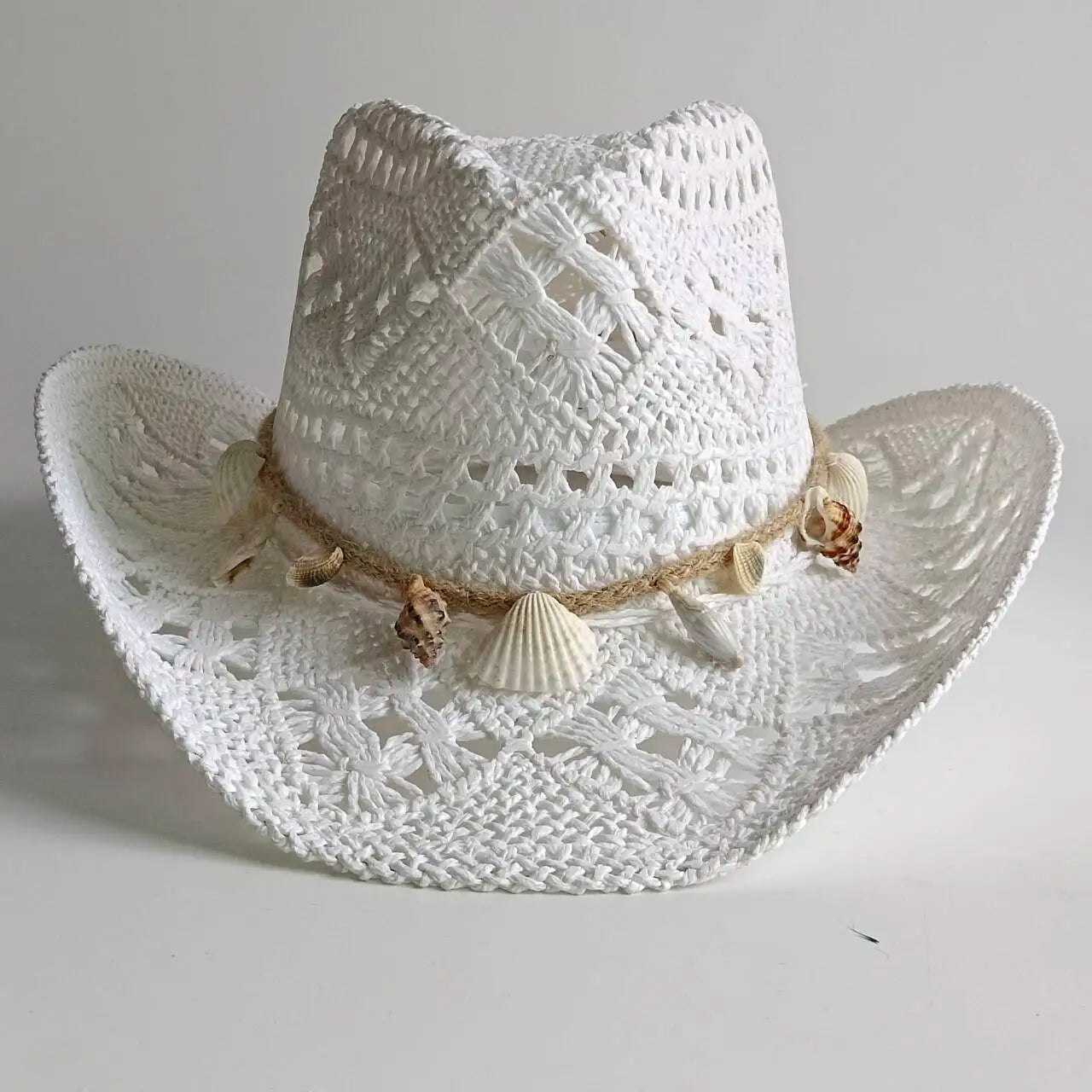 Cappello Di Paglia Con Conchiglie