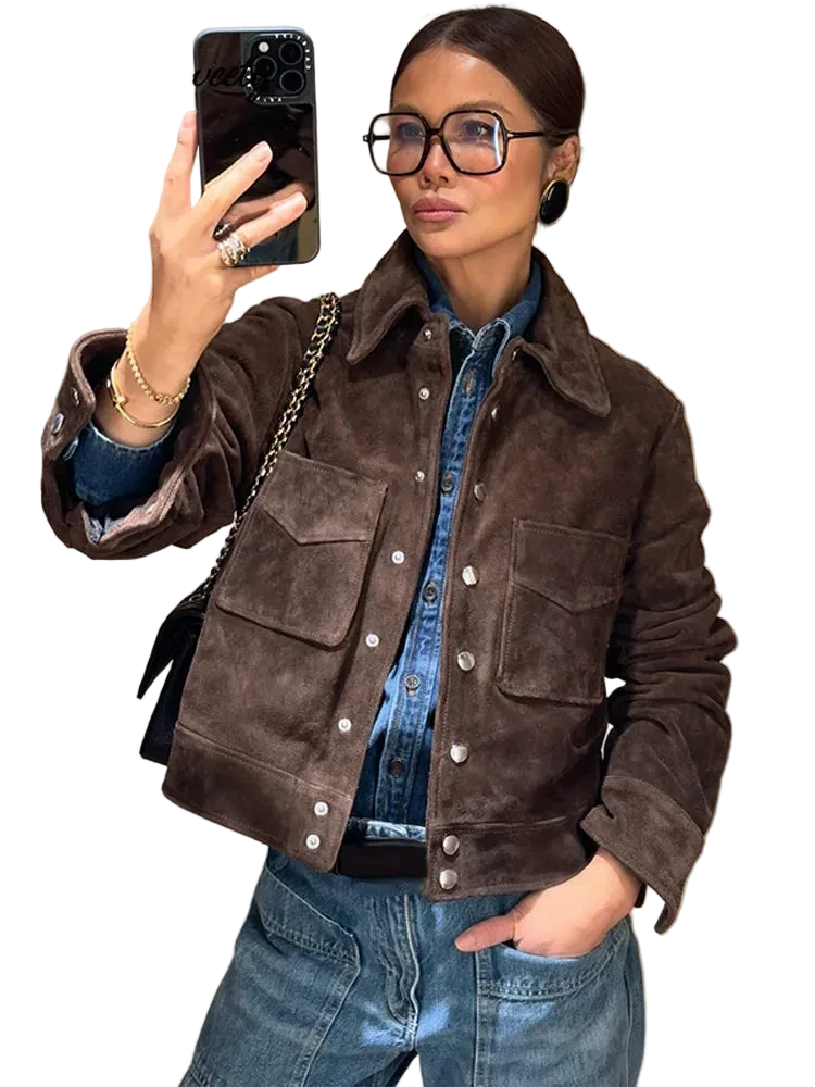 Giacca Effetto Scamosciato