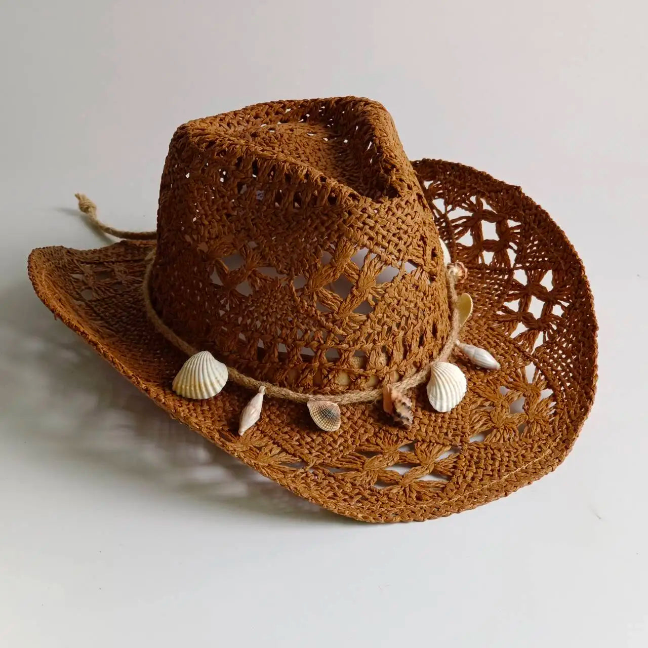Cappello Di Paglia Con Conchiglie