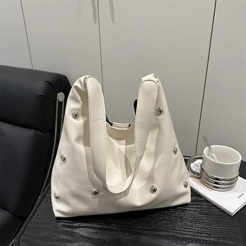 High-quality Large-capacity Bag for Women New 2025 College Student Single-shoulder Bag Classes Niche Design Commuting Tote Bag