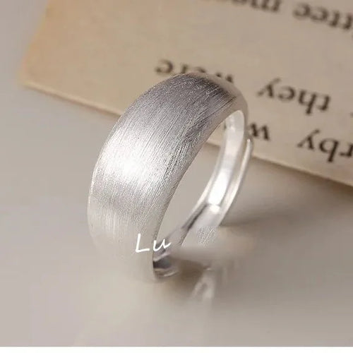925 Sterling Silver Rings For Women Men Fine Jewelry Finger Adjustable Open Oval Shinning Ring For Party Birthday Gift