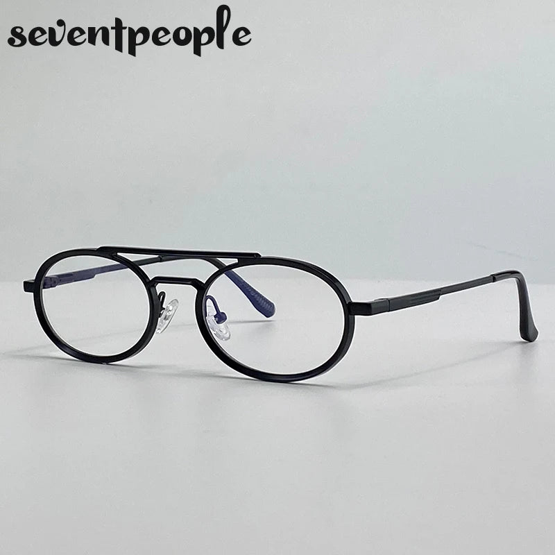 Small Oval Metal Frame Steampunk Sunglasses For Women 2025 Luxury Brand Vintage Double Beam Shades Classic Round Punk Eyewear