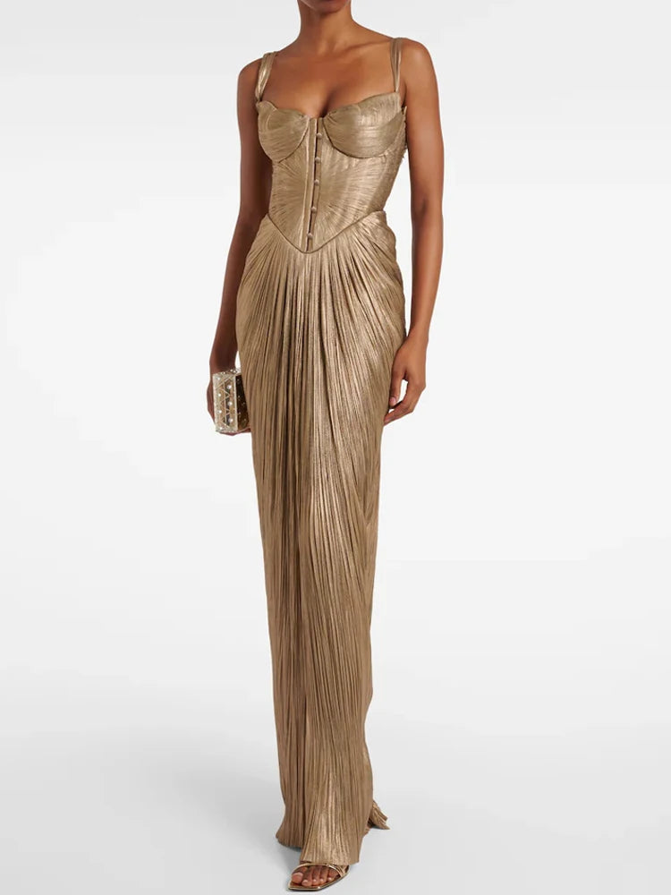 Vestito Long Gold