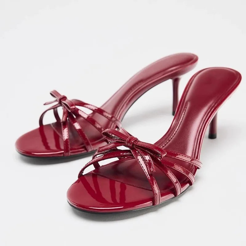 Women High Heels Slippers Elegant Heeled Sandals Woman Shoes Summer Stilettos Pumps 2025 Brand New Dress Chaussures Femme