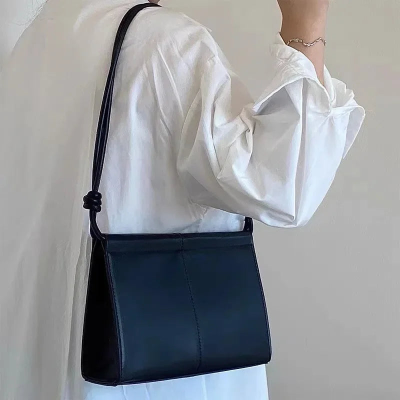 2025 Niche Design New Women's Bags Height Texture Ins Korean Style Cold Style Underarm Bag Women Square Sling Bag Shoulder Bag