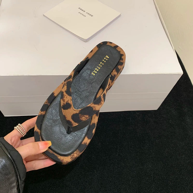 Summer Women Casual Clip Toe Slippers Comfort Platform Flats Beach Vacation Slides Flip Flops Shoes Zapatos De Mujer