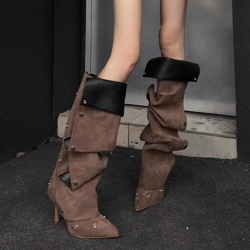 Stivale Con Tacco Pirata