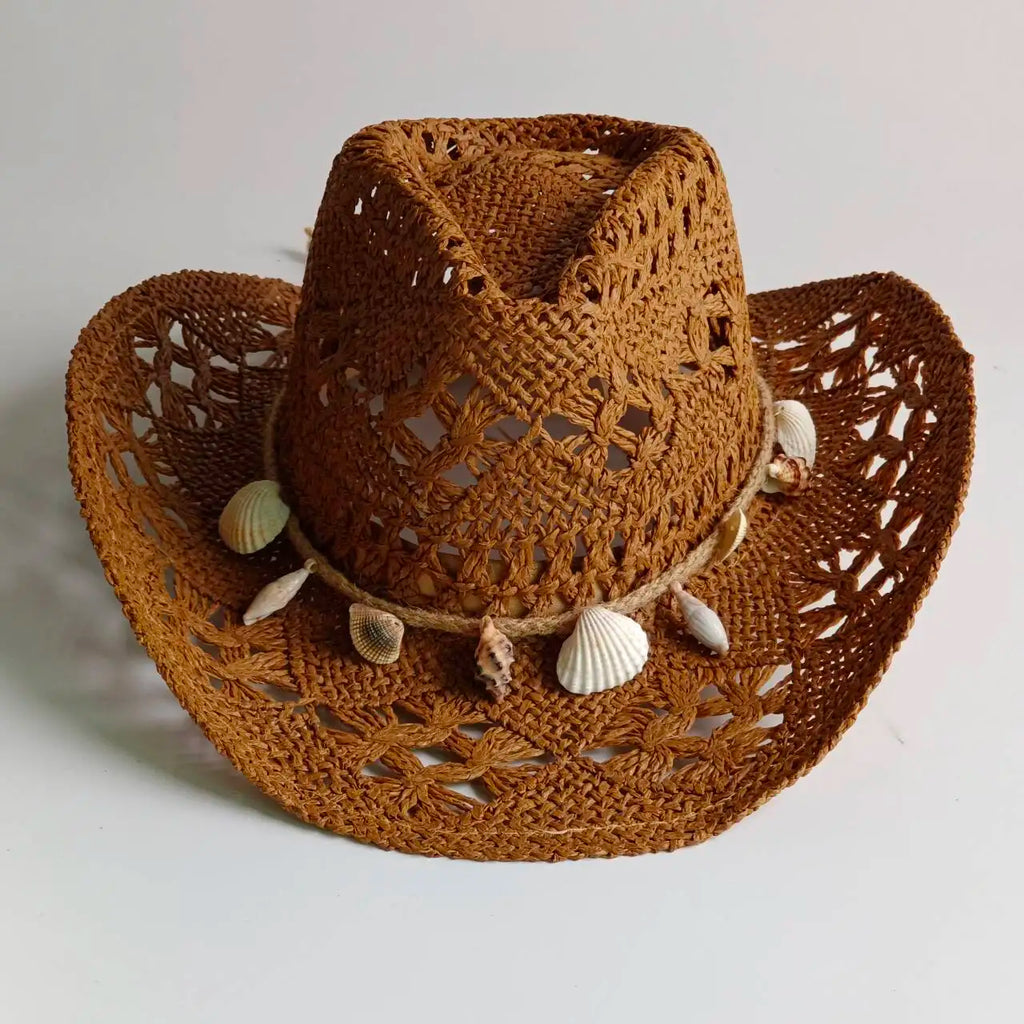Cappello Di Paglia Con Conchiglie