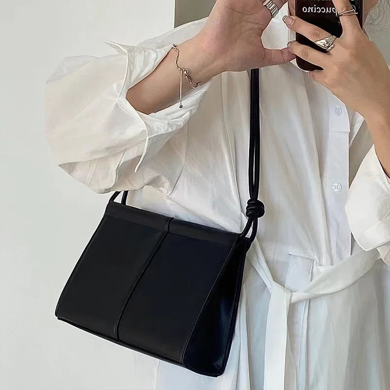 2025 Niche Design New Women's Bags Height Texture Ins Korean Style Cold Style Underarm Bag Women Square Sling Bag Shoulder Bag