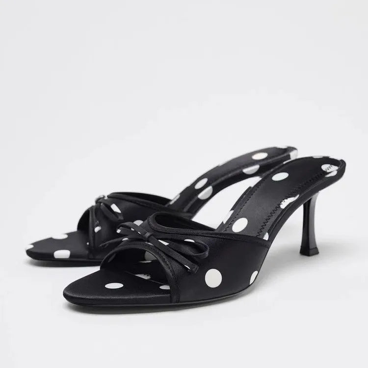 Sexy Pointed Toe Mule High Heels Women Slipper Fashion Mixed Color Slip On Slides Summer Party Stripper Sandal Shoes