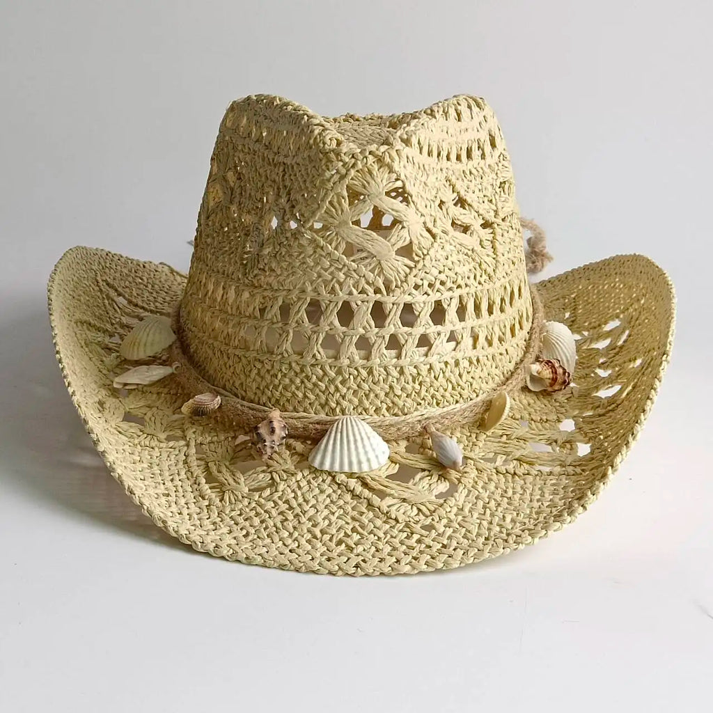 Cappello Di Paglia Con Conchiglie