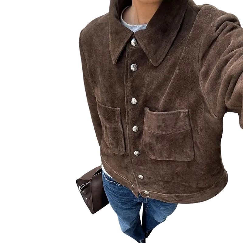 Giacca Effetto Scamosciato