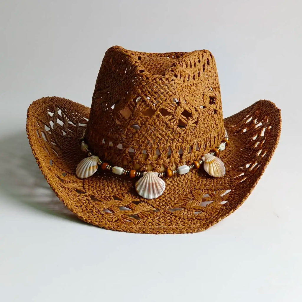 Cappello Di Paglia Con Conchiglie