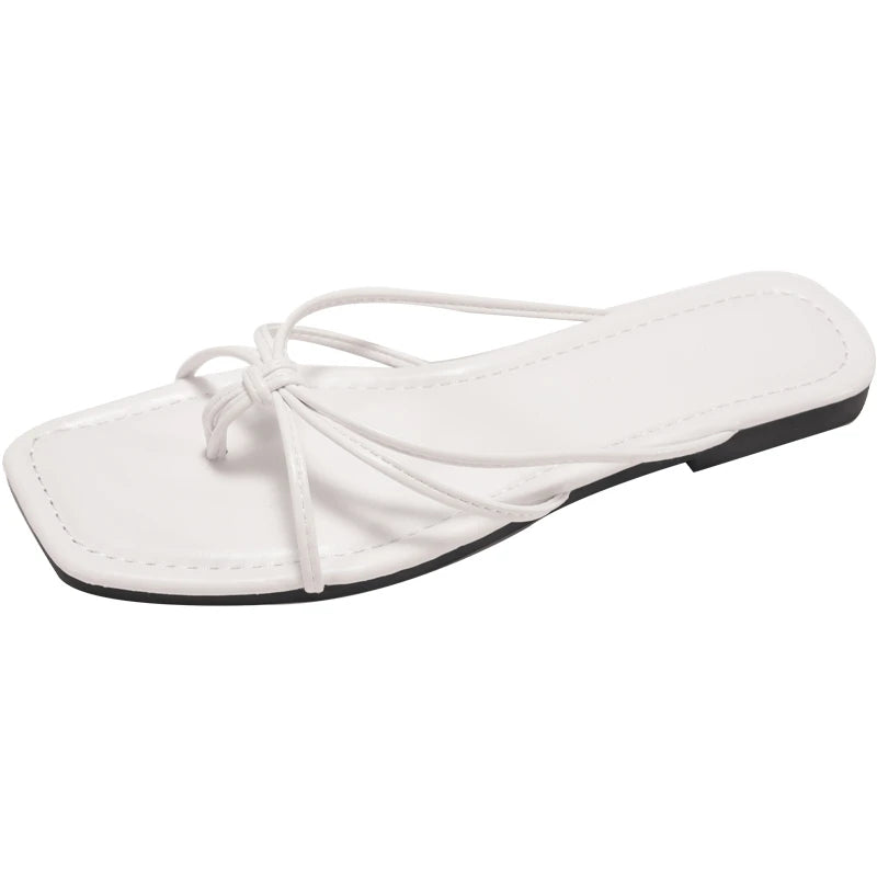Sandals Women Summer New 2025 Version Clip Toe Flip Flops Outdoor Fashion Flat Casual Non-slip Sandals Female Beach Mules