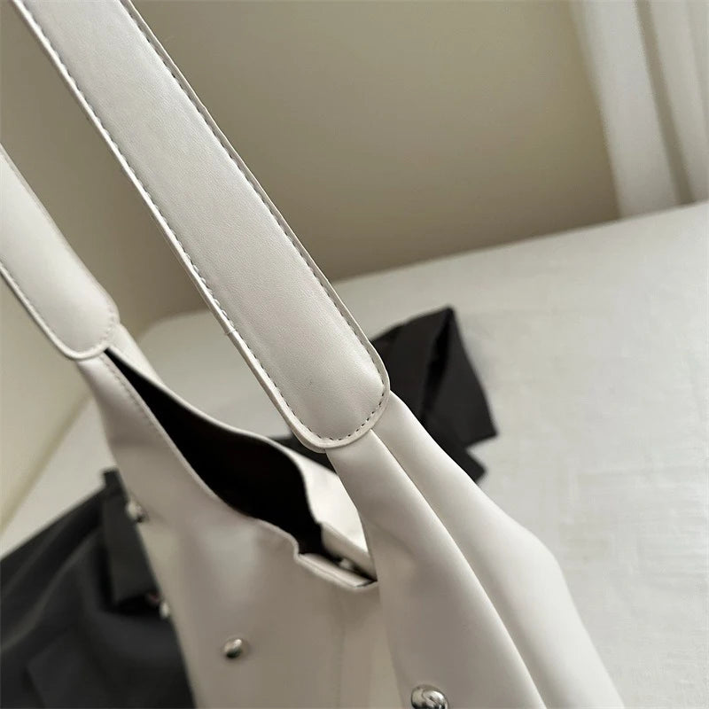 High-quality Large-capacity Bag for Women New 2025 College Student Single-shoulder Bag Classes Niche Design Commuting Tote Bag